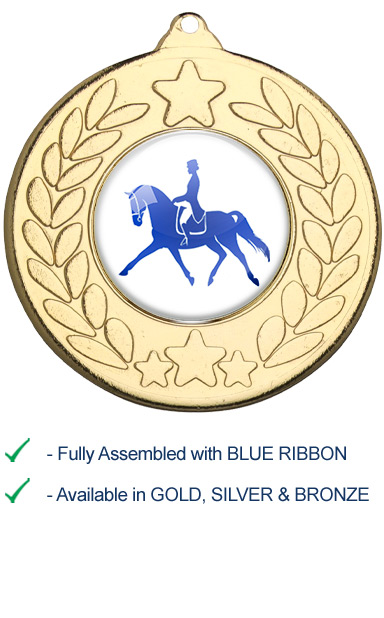 Dressage Medal with Blue Ribbon - 9459G