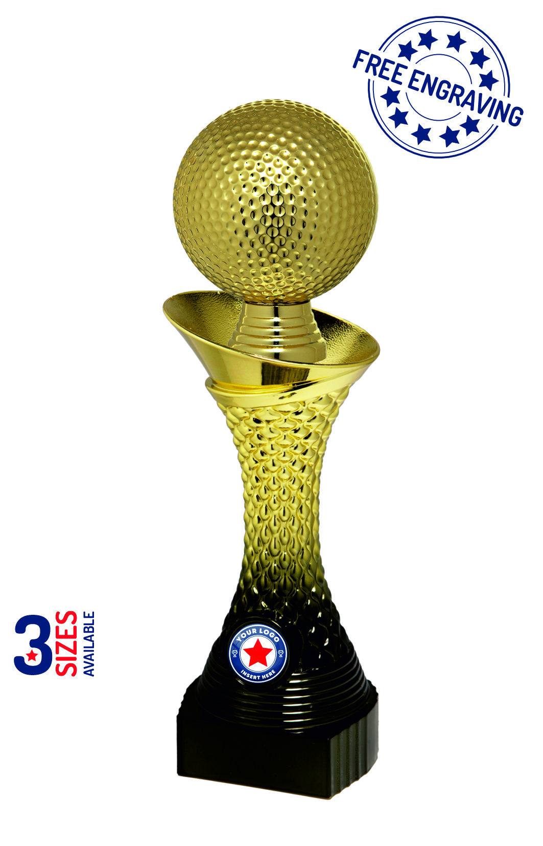 Heavyweight Gradient Gold Golf Award - P503.01 + X10_.15