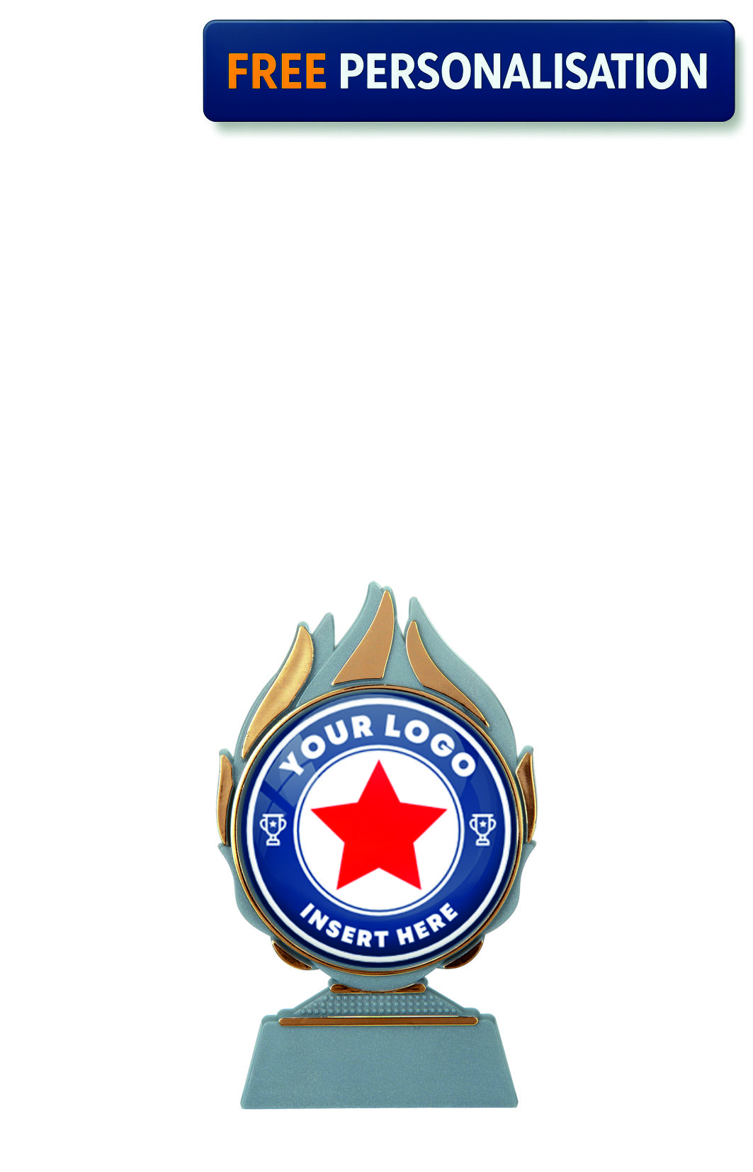 Gold & Silver Flame Holder Award - Q120.01