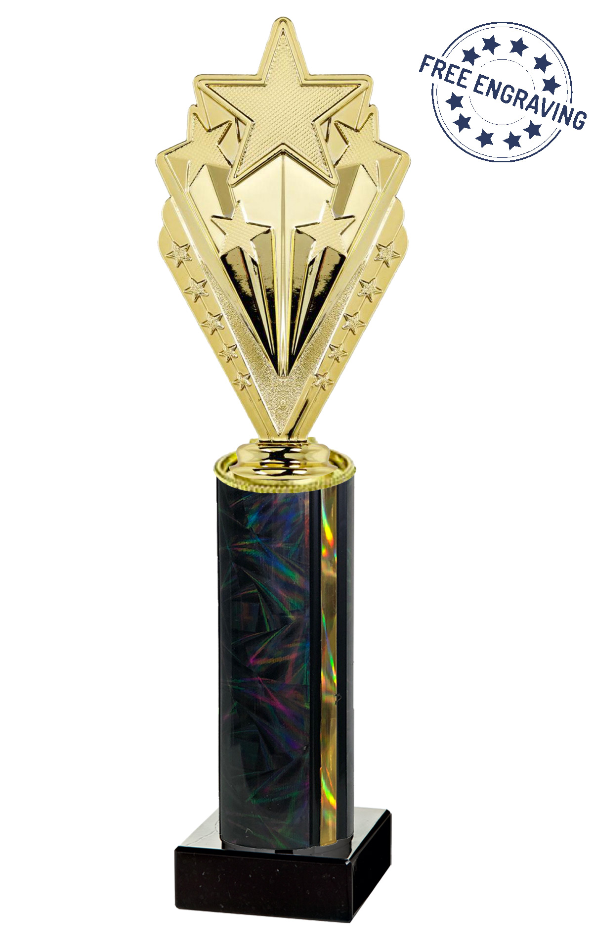 Personalised Gold Micro Shooting Star Trophy Multi Award Engraved 