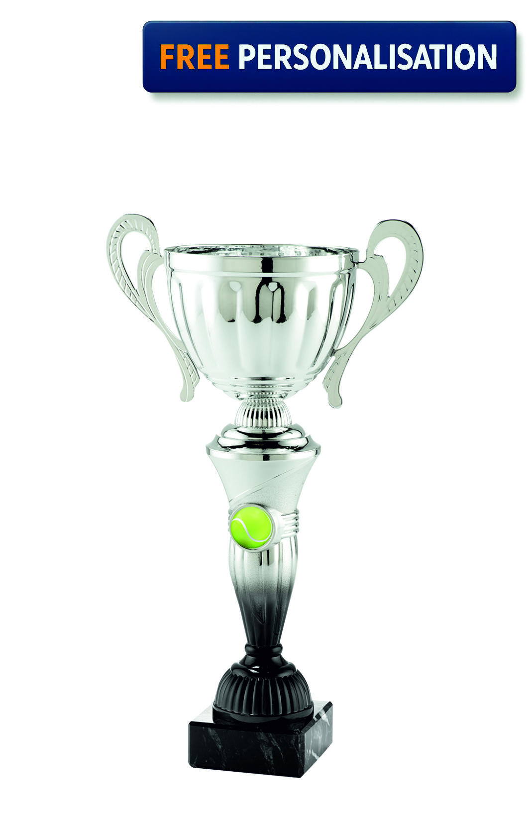 30cm SILVER & BLACK CUP TENNIS AWARD - MT.151.16.B