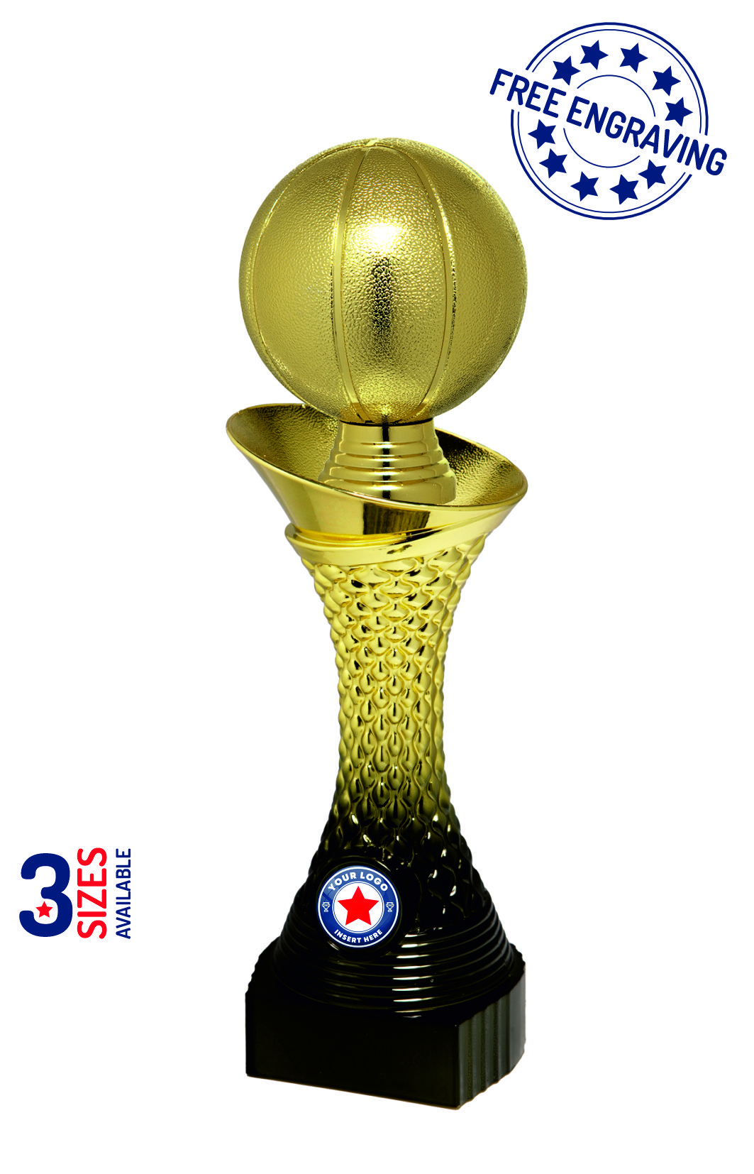 Heavyweight Gradient Gold Baseketball Award - P505.01 + X10_.15