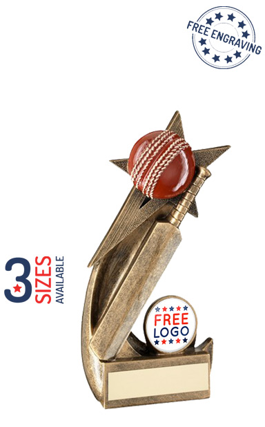 Cricket Bat and Ball Rising Star Trophy - RF246