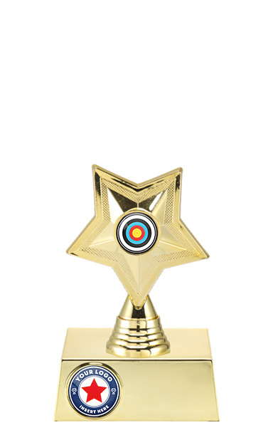 16cm GOLD STAR SHINE HOLDER CRICKET AWARD - P531.01 + N32.01