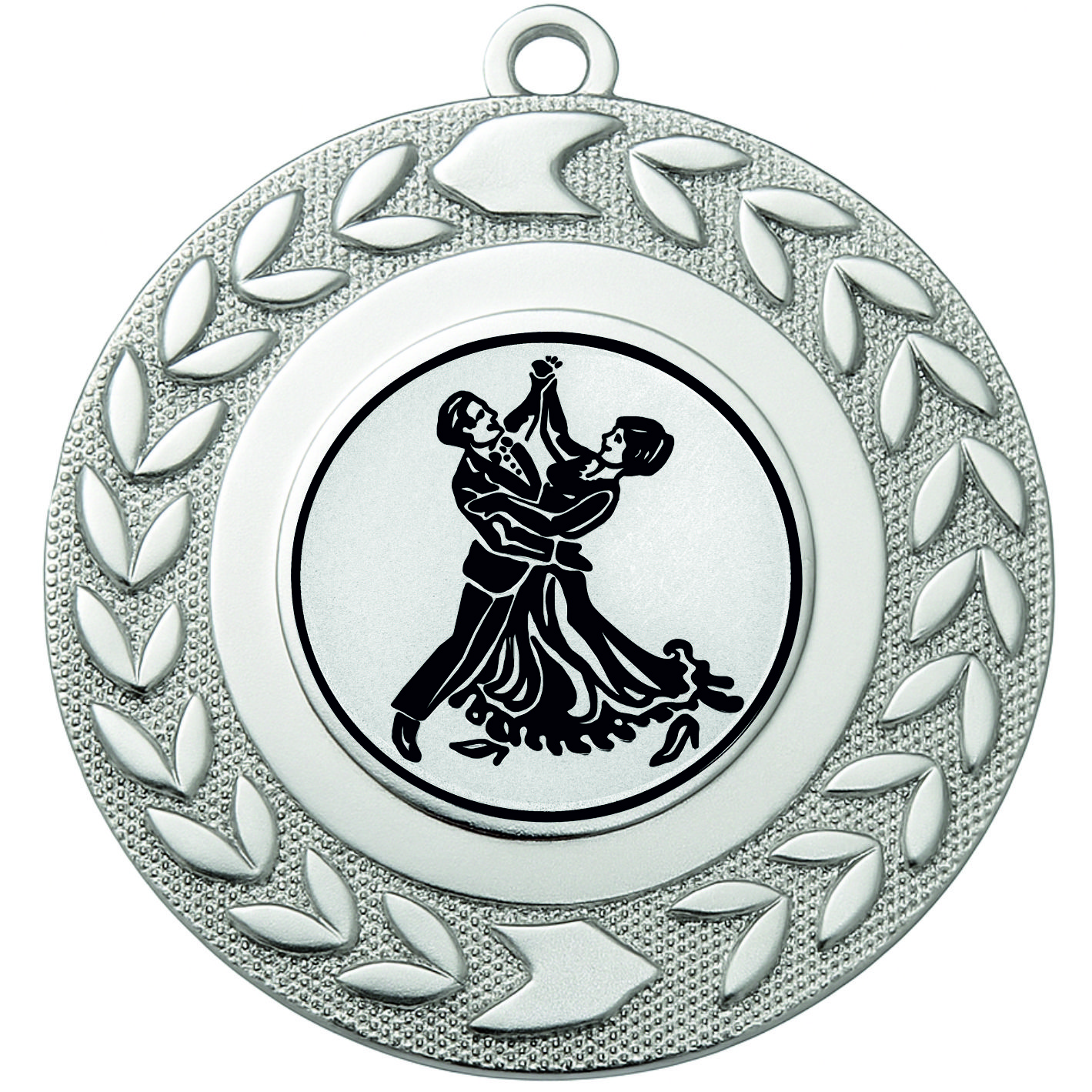 Silver Wreath Ballroom Medal - FREE Ribbon - BIE.M9460.02