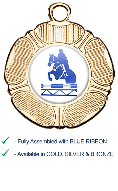 Show Jumping Medal with Blue Ribbon - M519