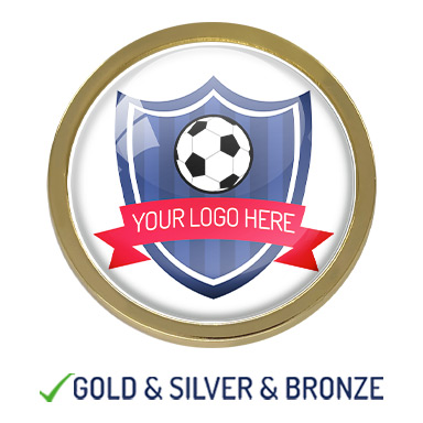 HIGH QUALITY METAL YOUR ACADEMY LOGO ROUND BADGE - 22mm