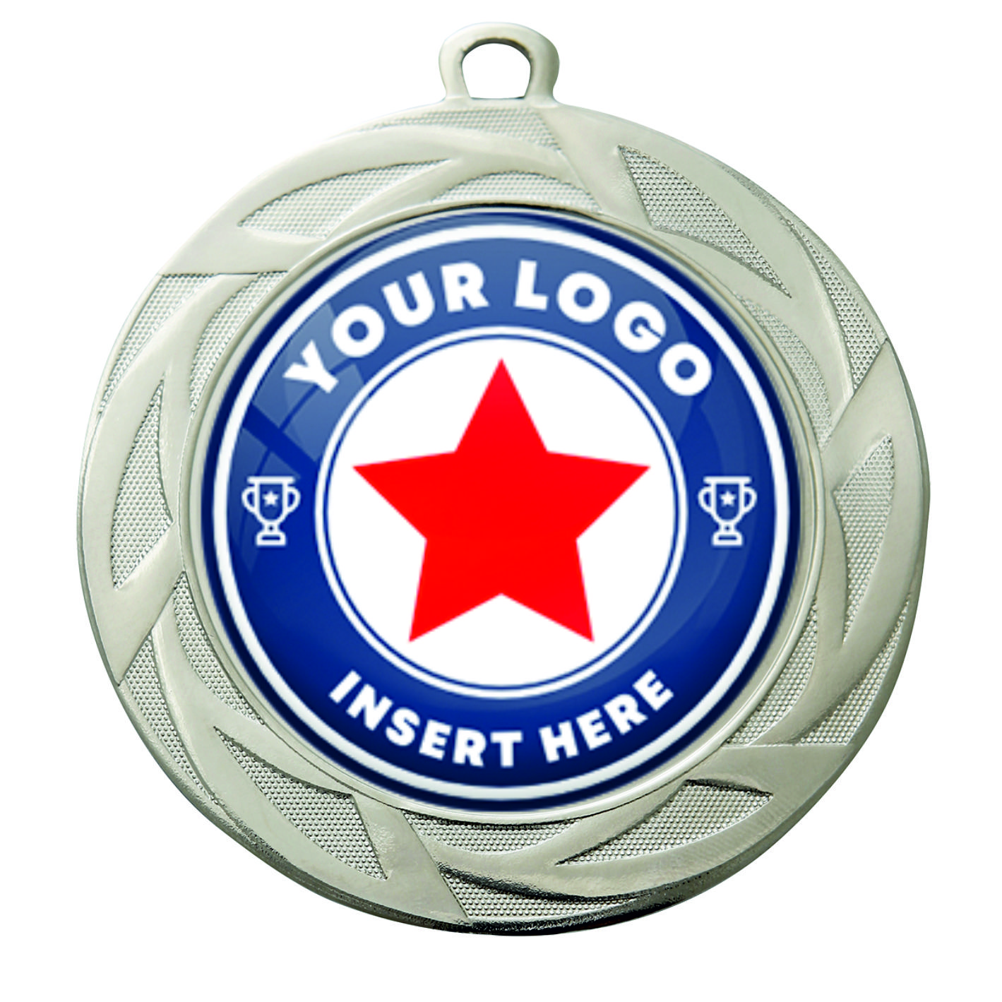 PERSONALISED ME.105.02.D SILVER 70mm Medal