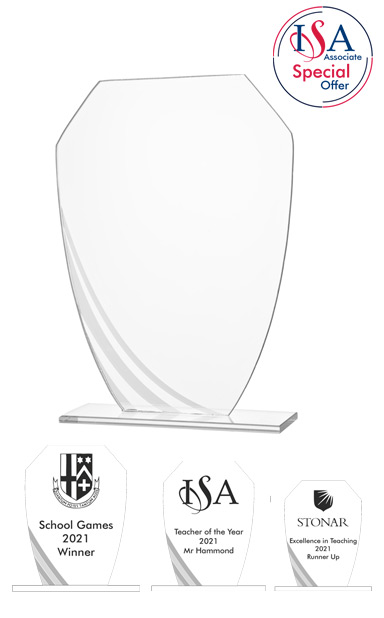 ISA Member Mirrored Swirl Glass AWARD - W19_.20