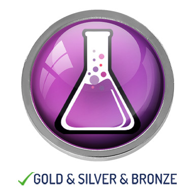 HIGH QUALITY METAL SCIENCE BADGE - 22mm