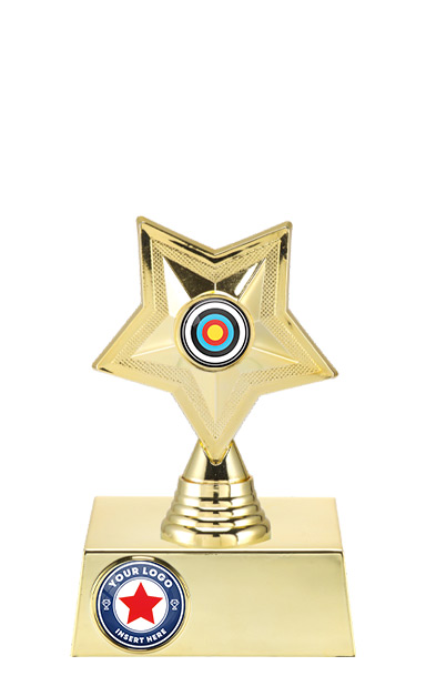 17.5cm GOLD STAR SHINE HOLDER BADMINTON AWARD - P531.01 + N33.01