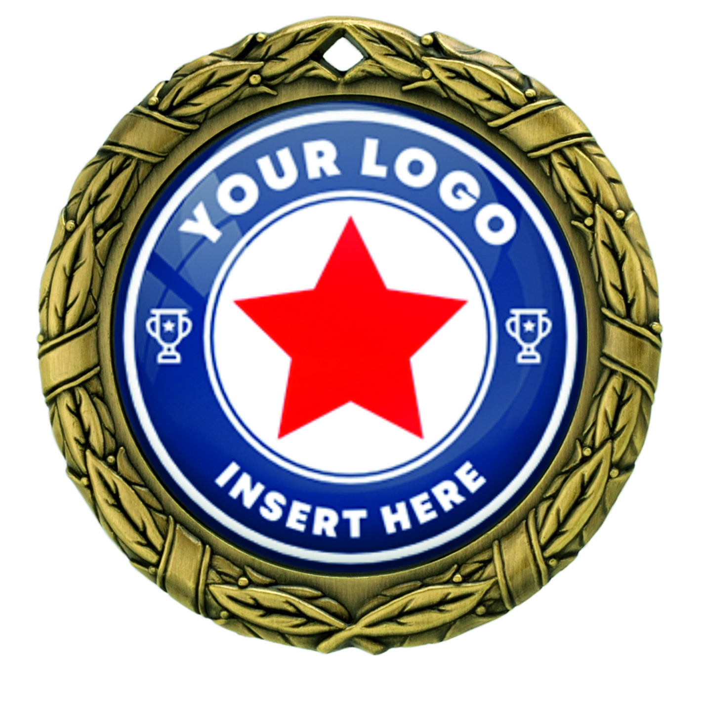 Zamac Antique Gold 70mm Medal D8D.12