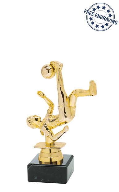 BEST VALUE - Gold Female Bicycle Kick Football Award - P222.01 + M401