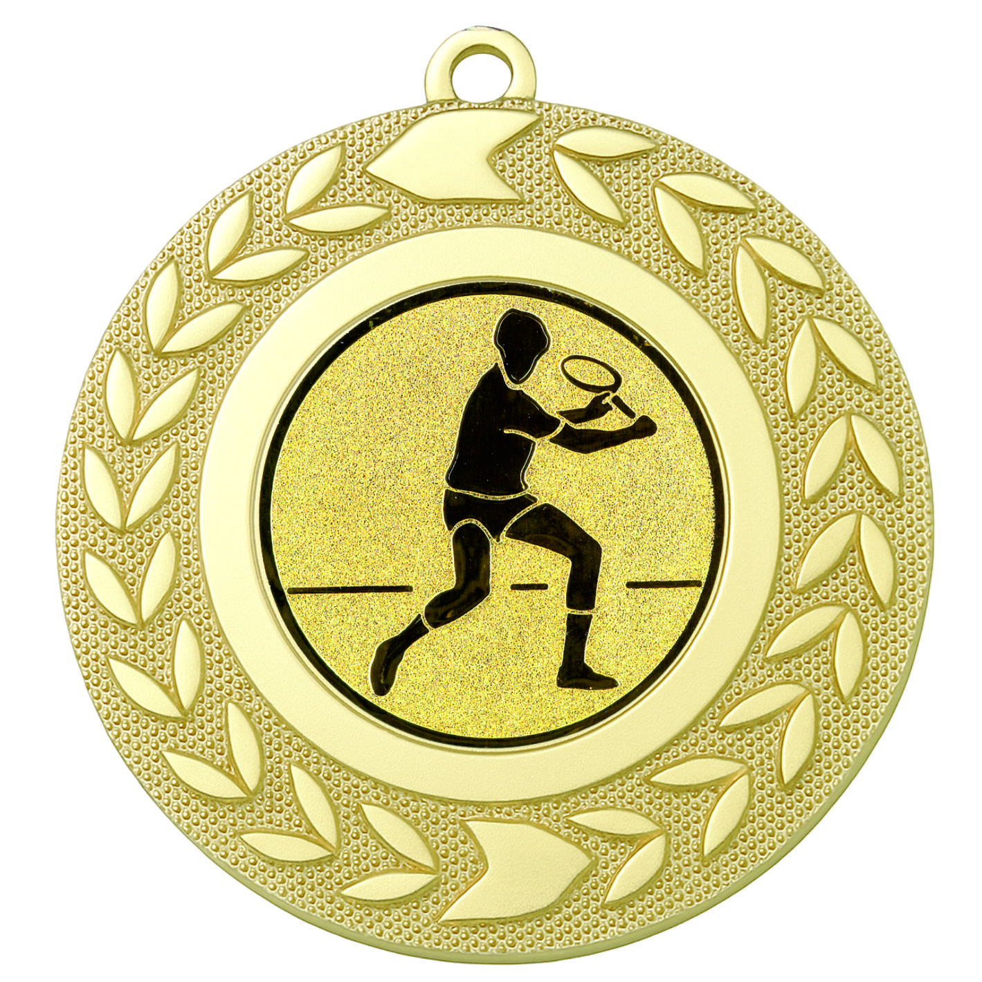 Gold Wreath Male Tennis Medal - FREE Ribbon - BIE.M9460.01