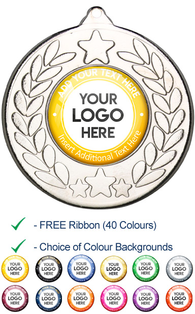 ISA PERSONALISED 9459S SILVER YOUR LOGO & TEXT MEDAL