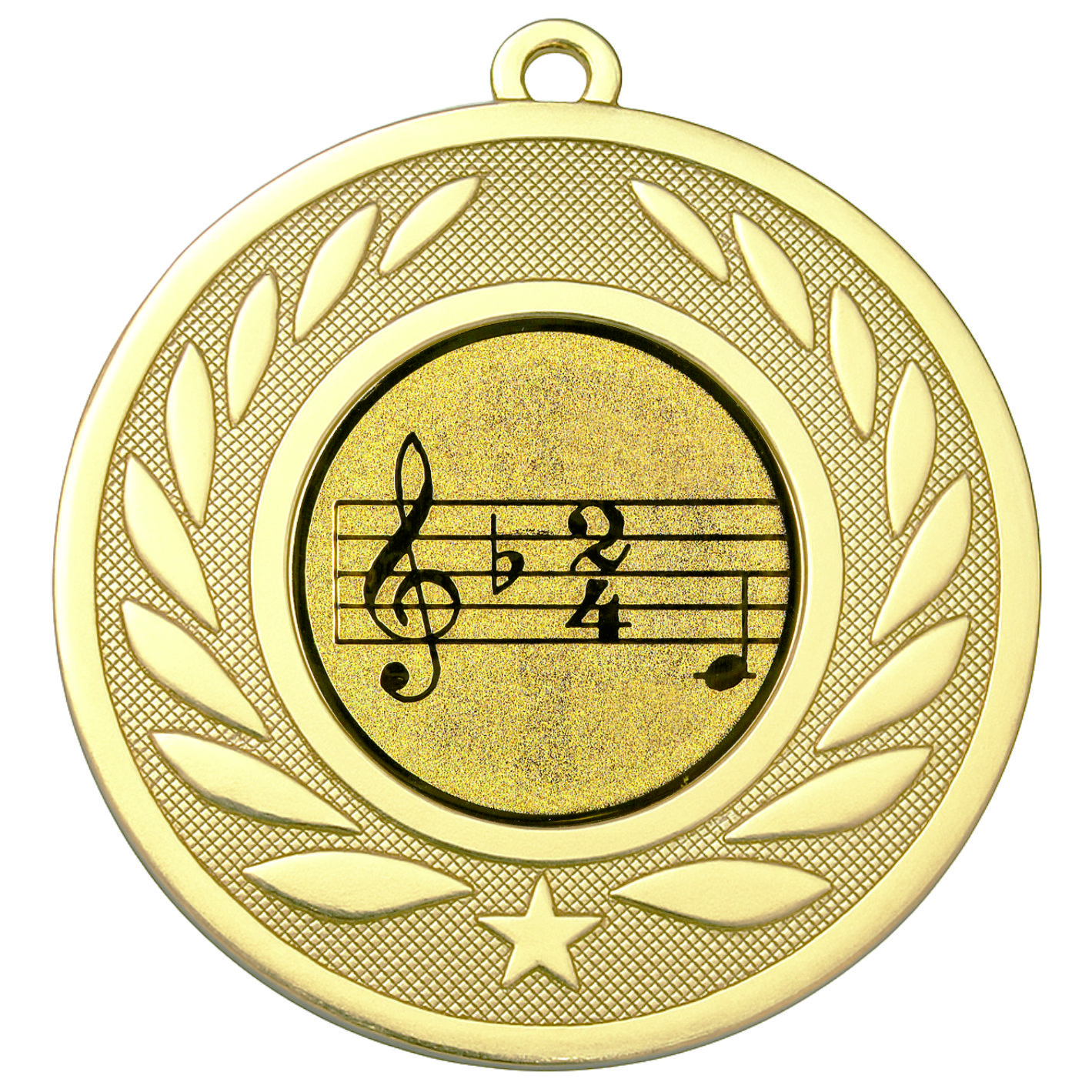 Gold Laurel Music Medal - FREE Ribbon - BIE.M9459.01
