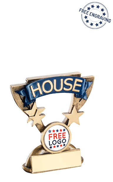 Blue School House Mini Cup Resin Award- RF800B