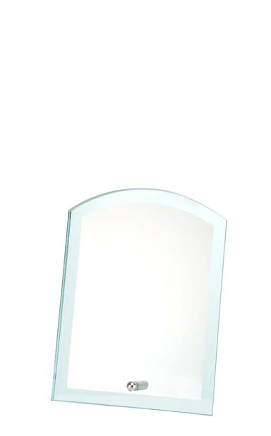 MIRRORED GLASS AWARD - 8mm thickness - Chrome Stand - W541