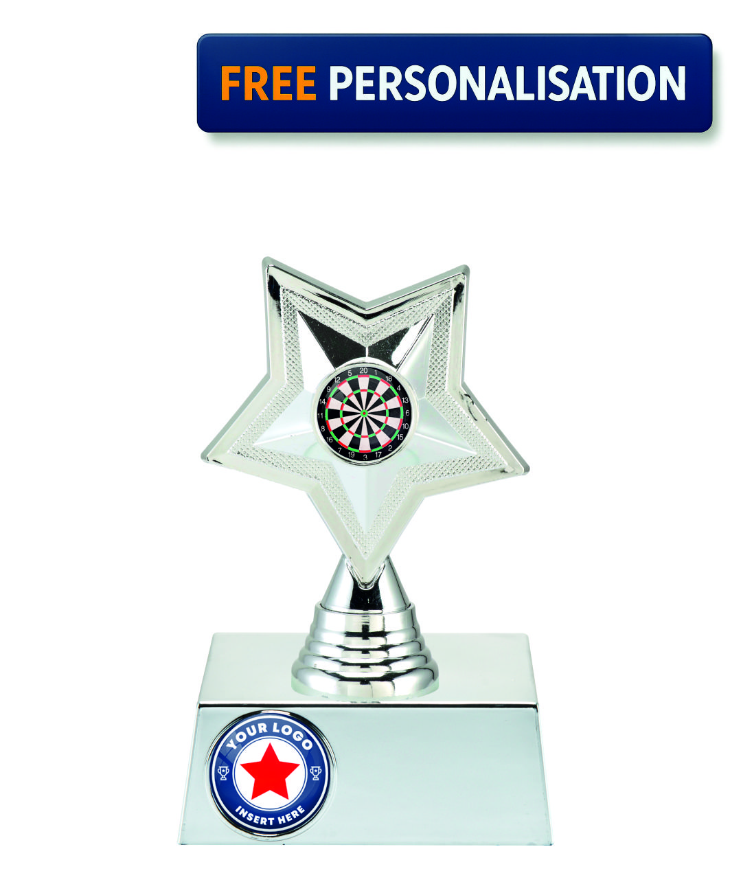 17.5cm SILVER STAR DARTS AWARD - P531.02 + N33.02