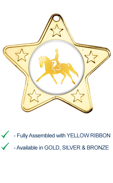 Dressage Medal with Yellow Ribbon - M10