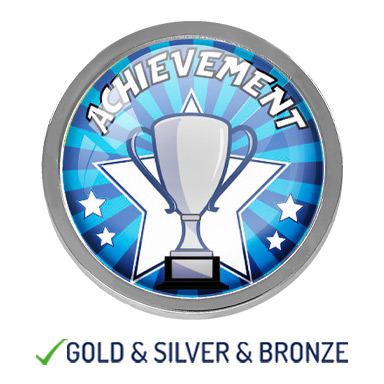 HIGH QUALITY METAL ACHIEVEMENT BADGE - 22mm