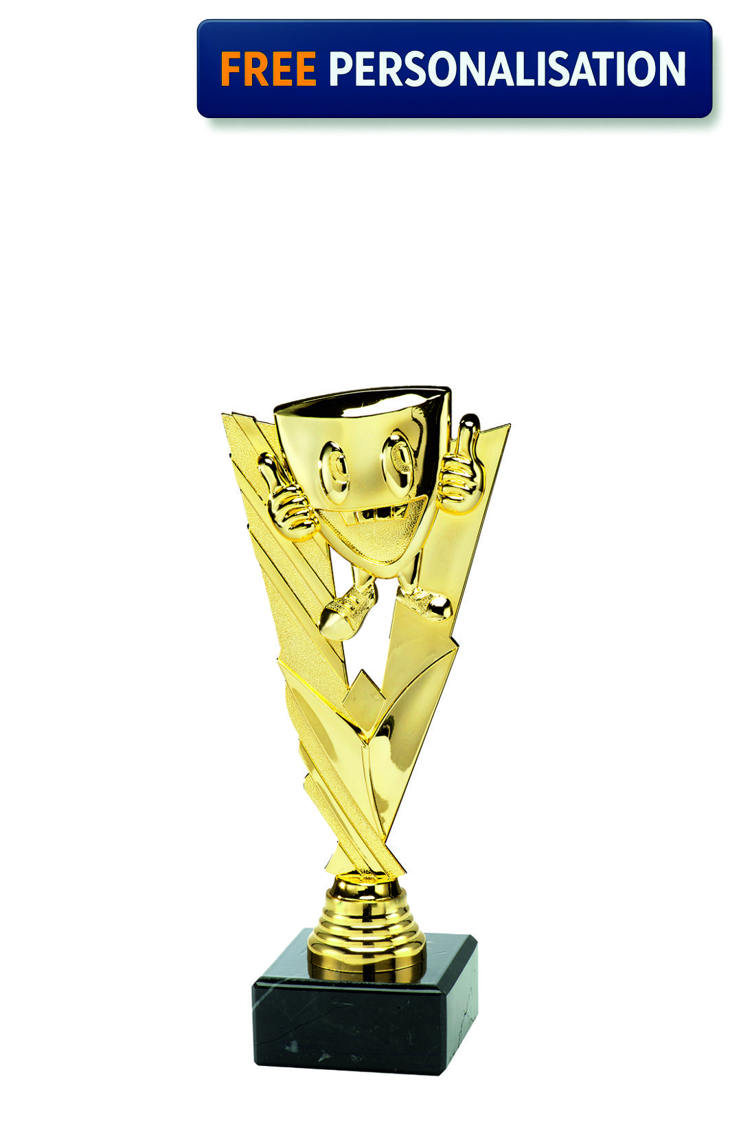 Gold Well Done Award on Marble Base - ST.191.01.A