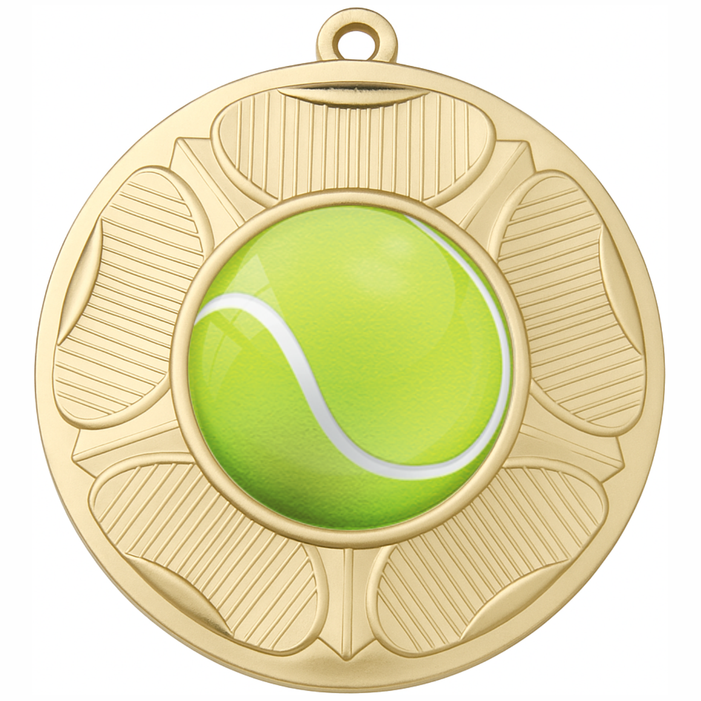 Gold Tudor Rose Colour Tennis Medal-FREE Ribbon-BIE.M9458.01