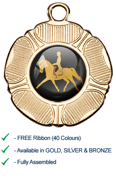 Bronze Dressage Medal with Ribbon - M519