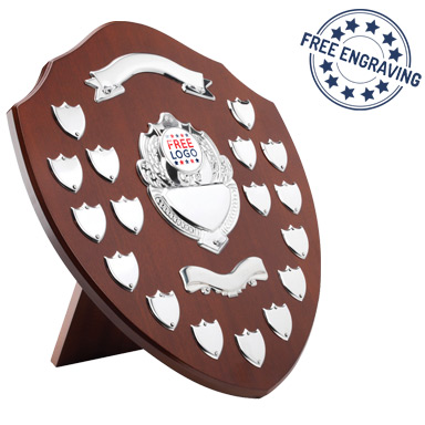 12 Year FREE Engraving swt Perpetual Shield 250mm Heart Shaped Annual HS10 