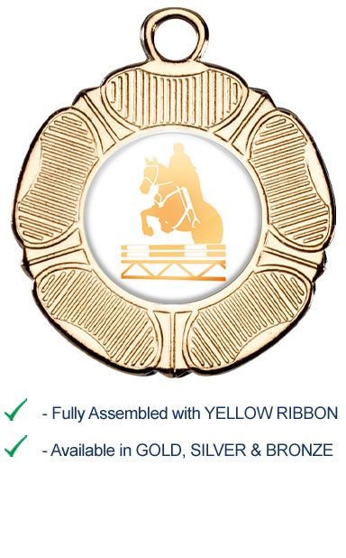 Show Jumping Medal with Yellow Ribbon - M519