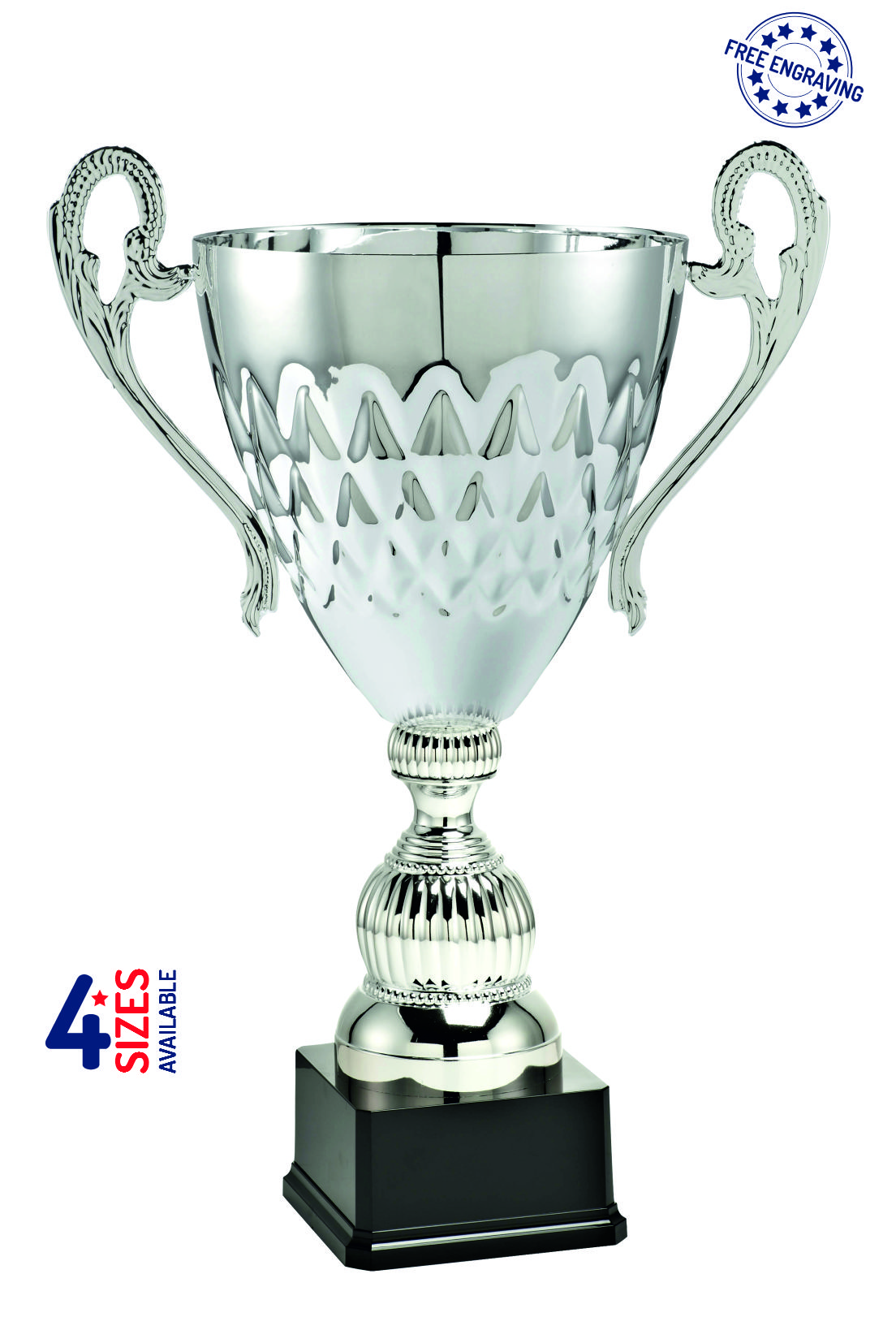 Silver Tournament Patterned Presentation Cup - ML.035B.02