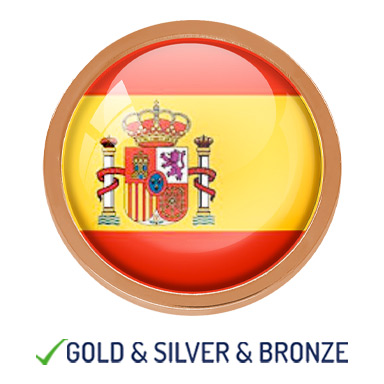 HIGH QUALITY METAL SPANISH BADGE - 22mm