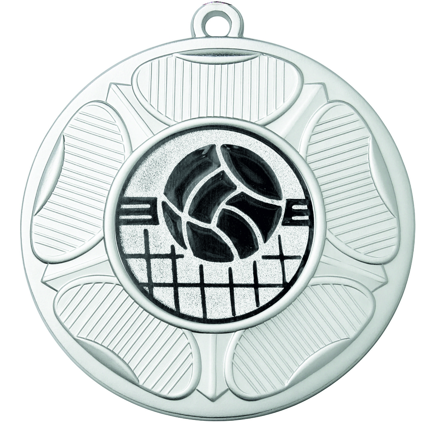 Silver Tudor Rose Volleyball Medal-FREE Ribbon-BIE.M9458.02