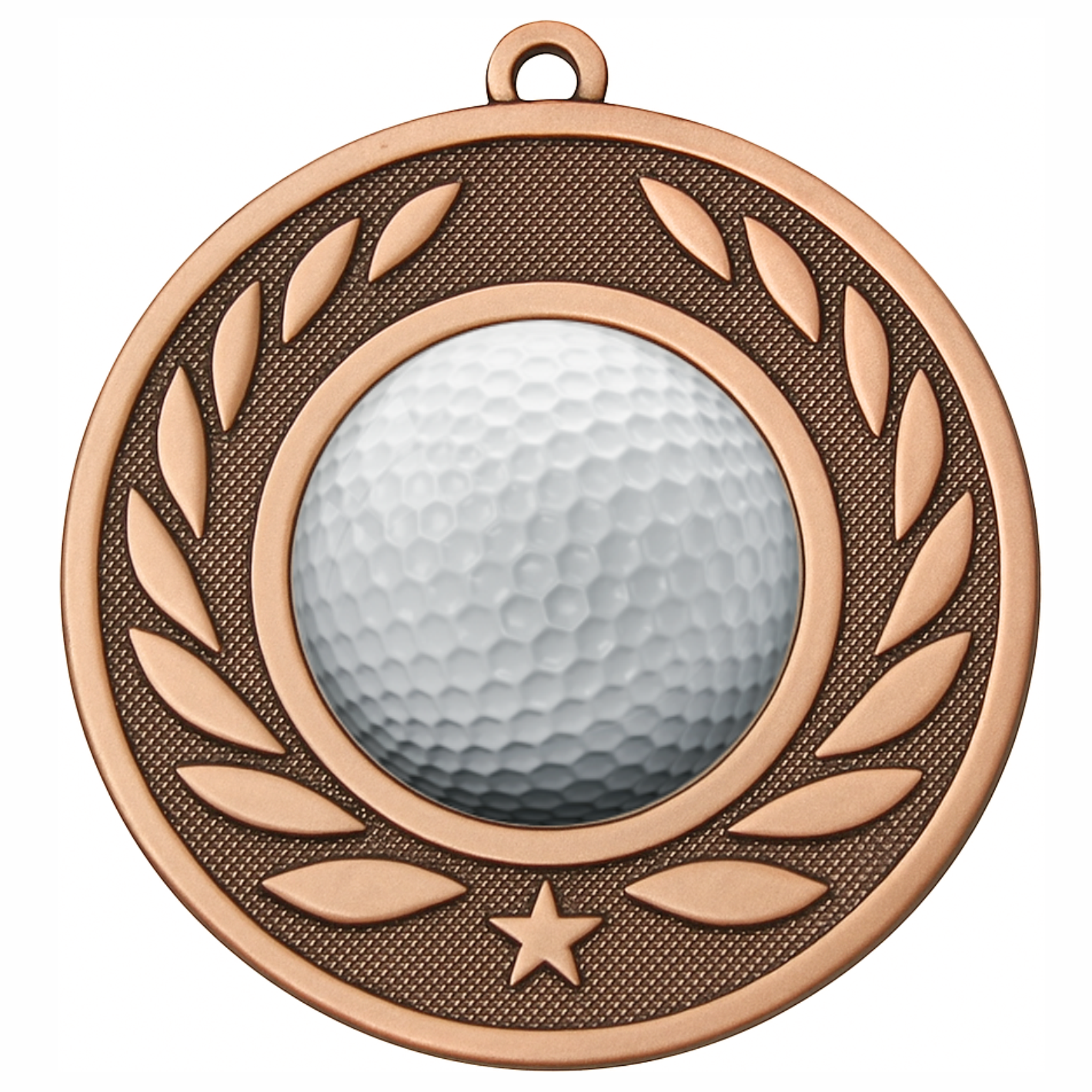 Bronze Laurel Colour Golf Medal-FREE Ribbon-BIE.M9459.03