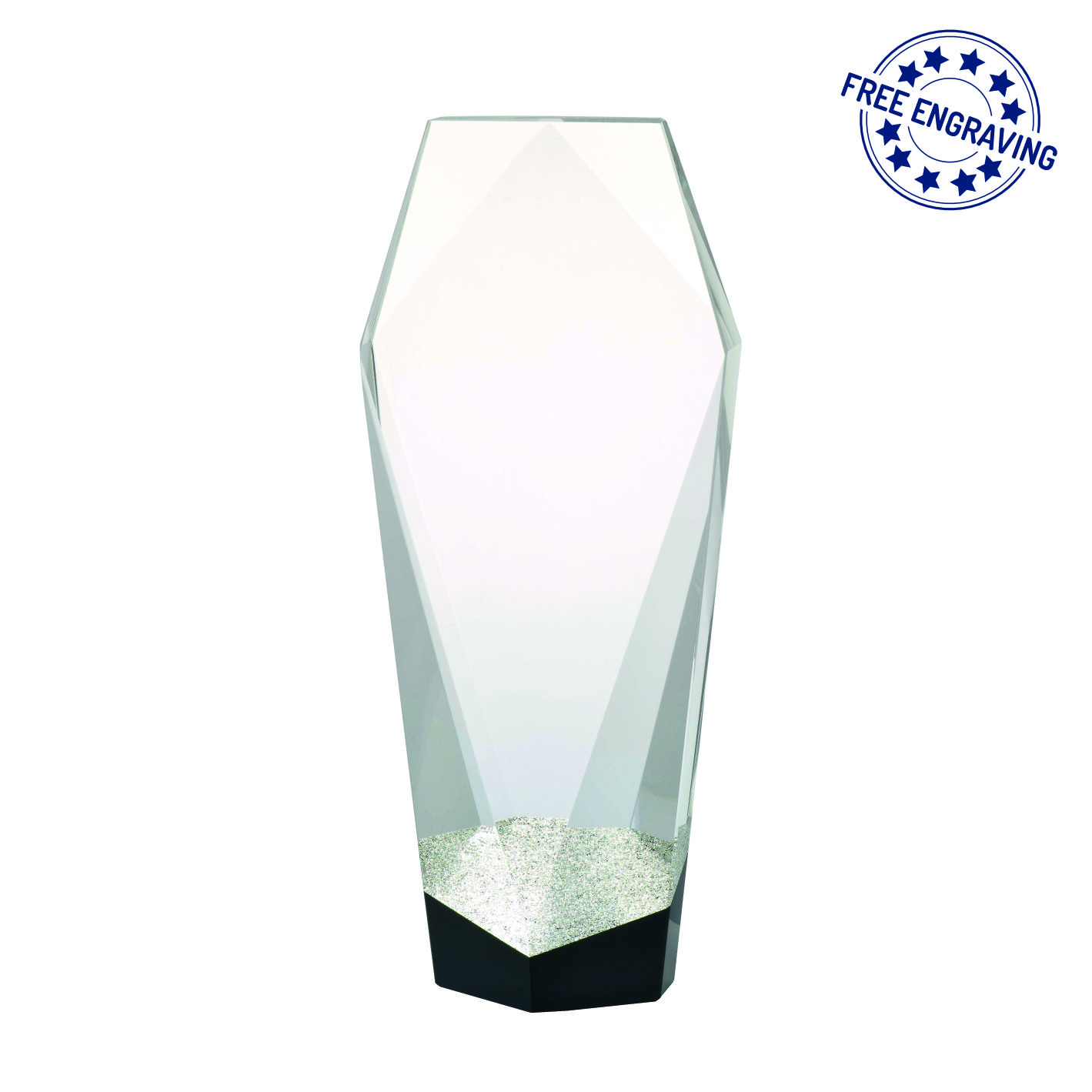 Silver Column Luxury Glass Award - Presentation Box - W690.02