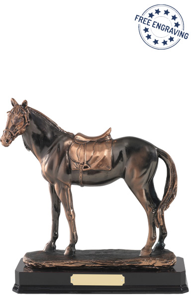 Copper Plated Horse Figure Award - GX010