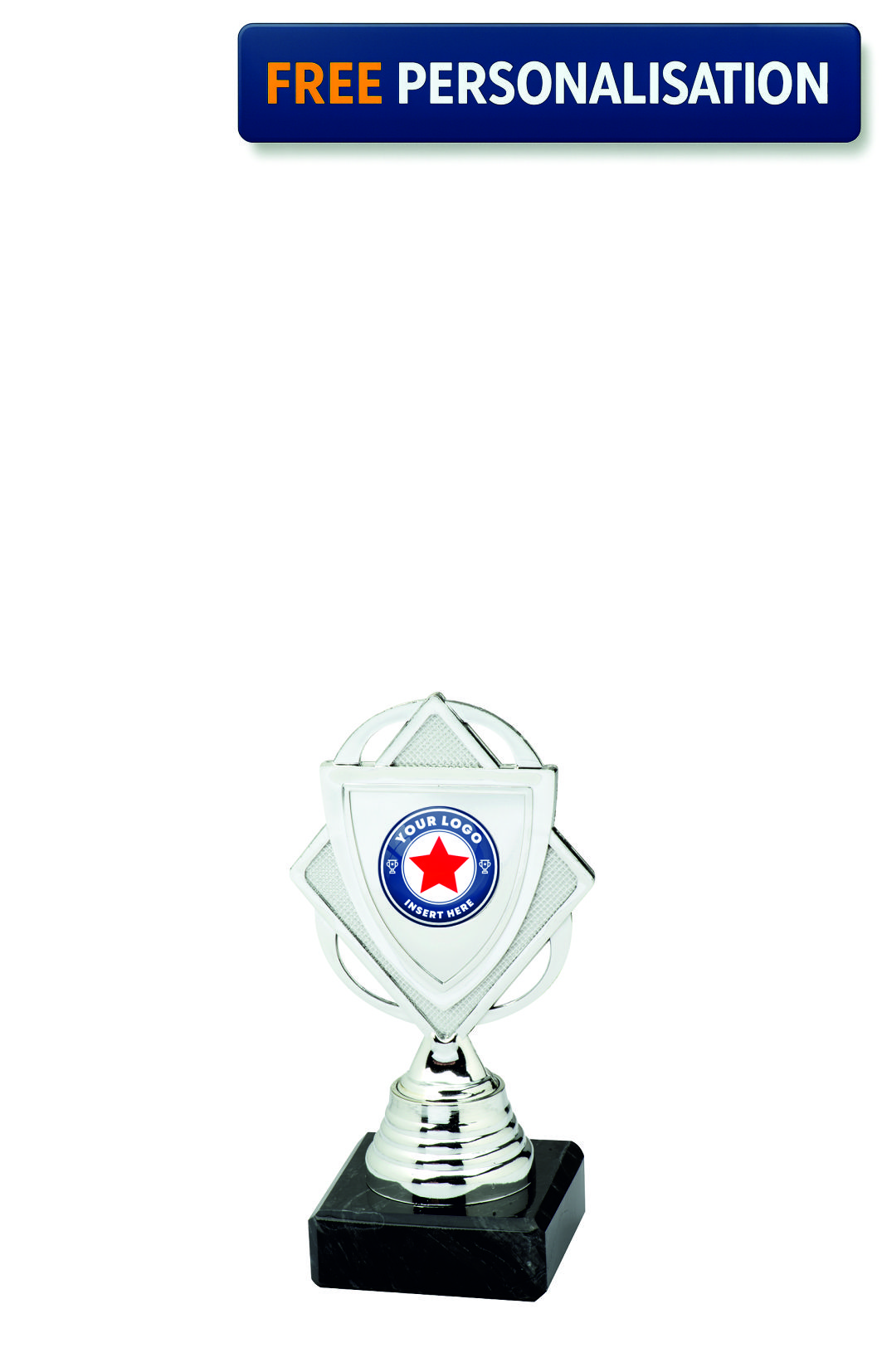 Silver Mini Diamond Shield Award - SET.359.02.A