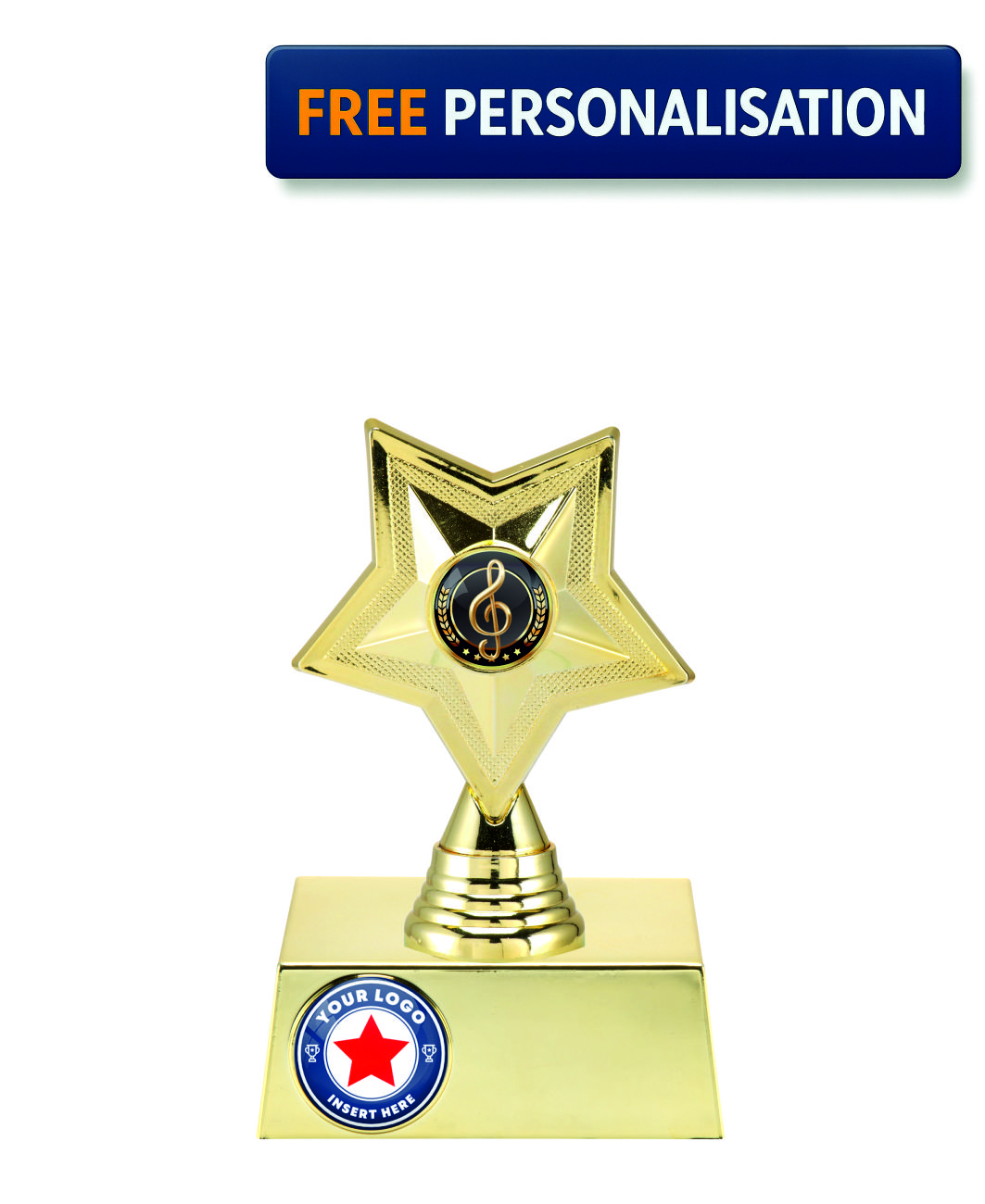 14.5cm GOLD STAR MUSIC AWARD - P531.01 + N31.01