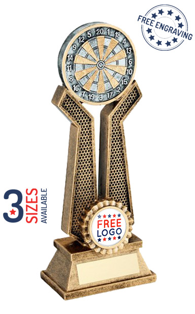 Darts board gold resin tower award - RF343