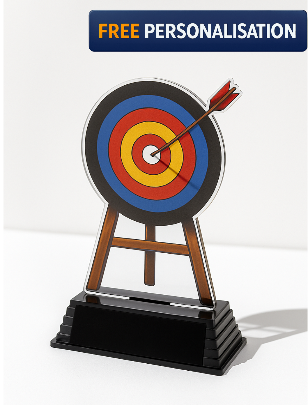 17cm Archery Target Custom Acrylic Award - 0AC051