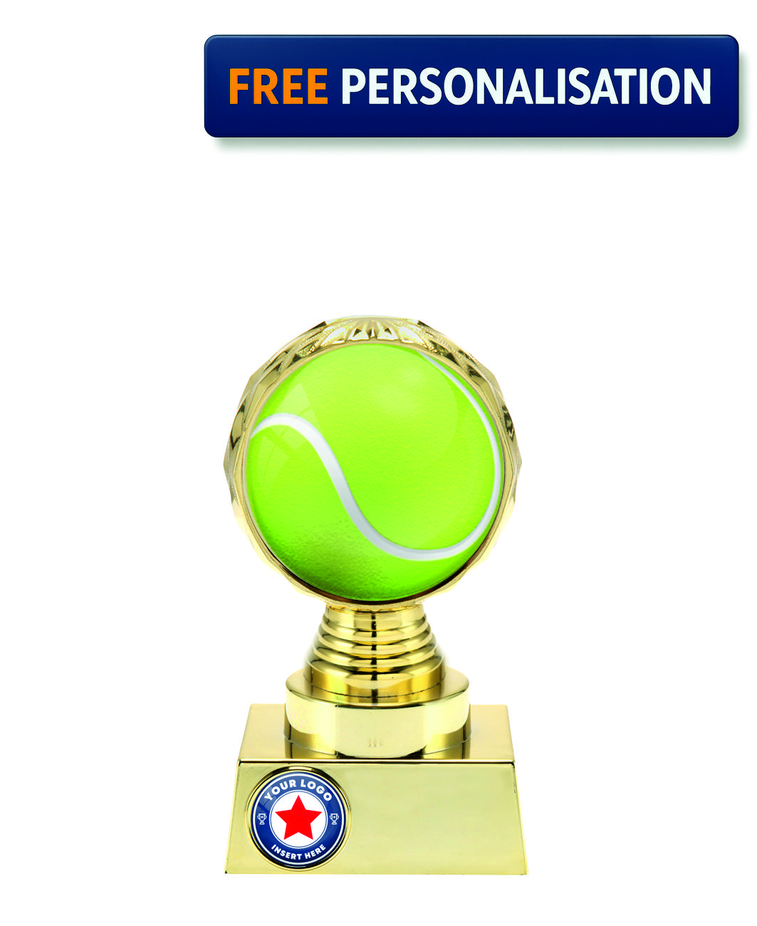 15cm GOLD SHINE TENNIS  AWARD - P514.01 + N32.01