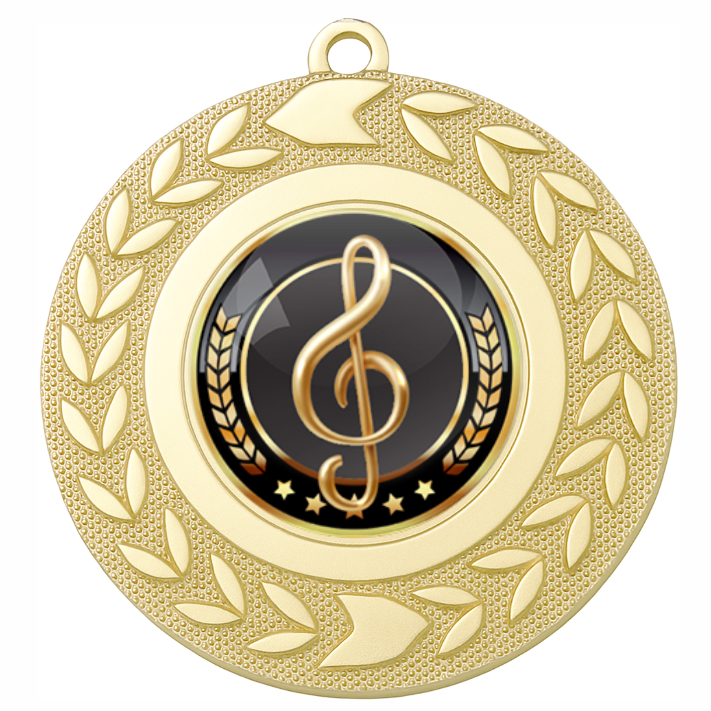Gold Wreath Colour Music Medal-FREE Ribbon-BIE.M9460.01