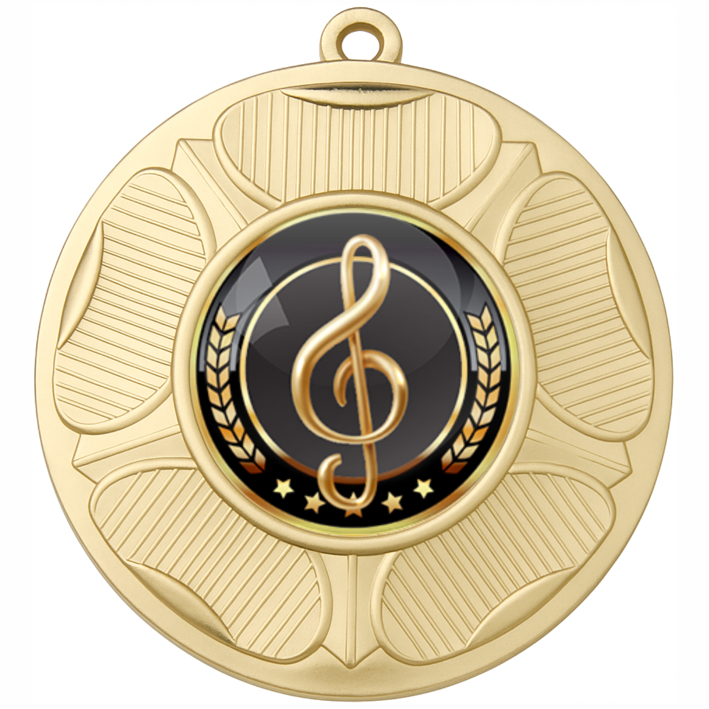 Gold Tudor Rose Colour Music Medal-FREE Ribbon-BIE.M9458.01