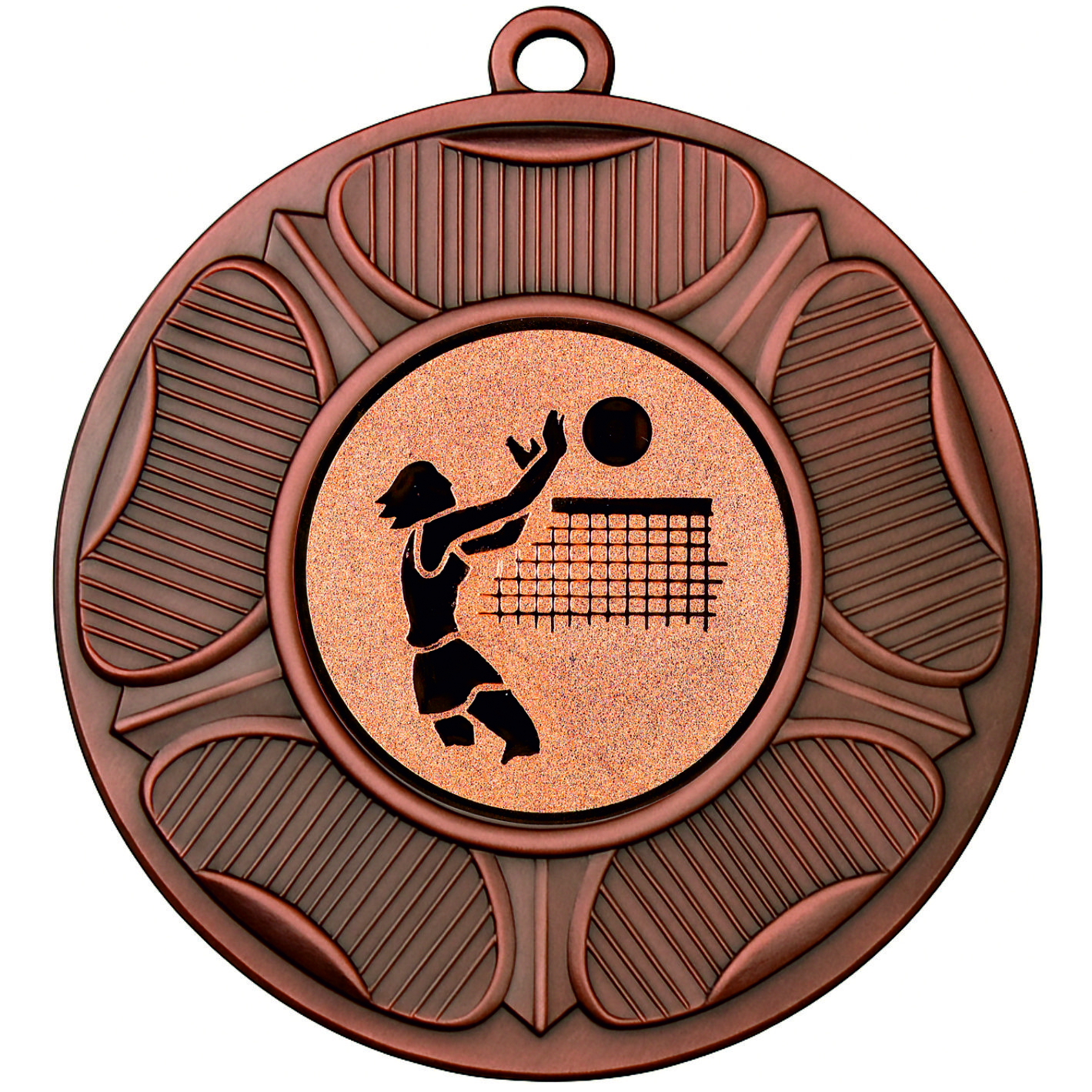 Bronze Rose Female Volleyball Medal-FREE Ribbon-BIE.M9458.03