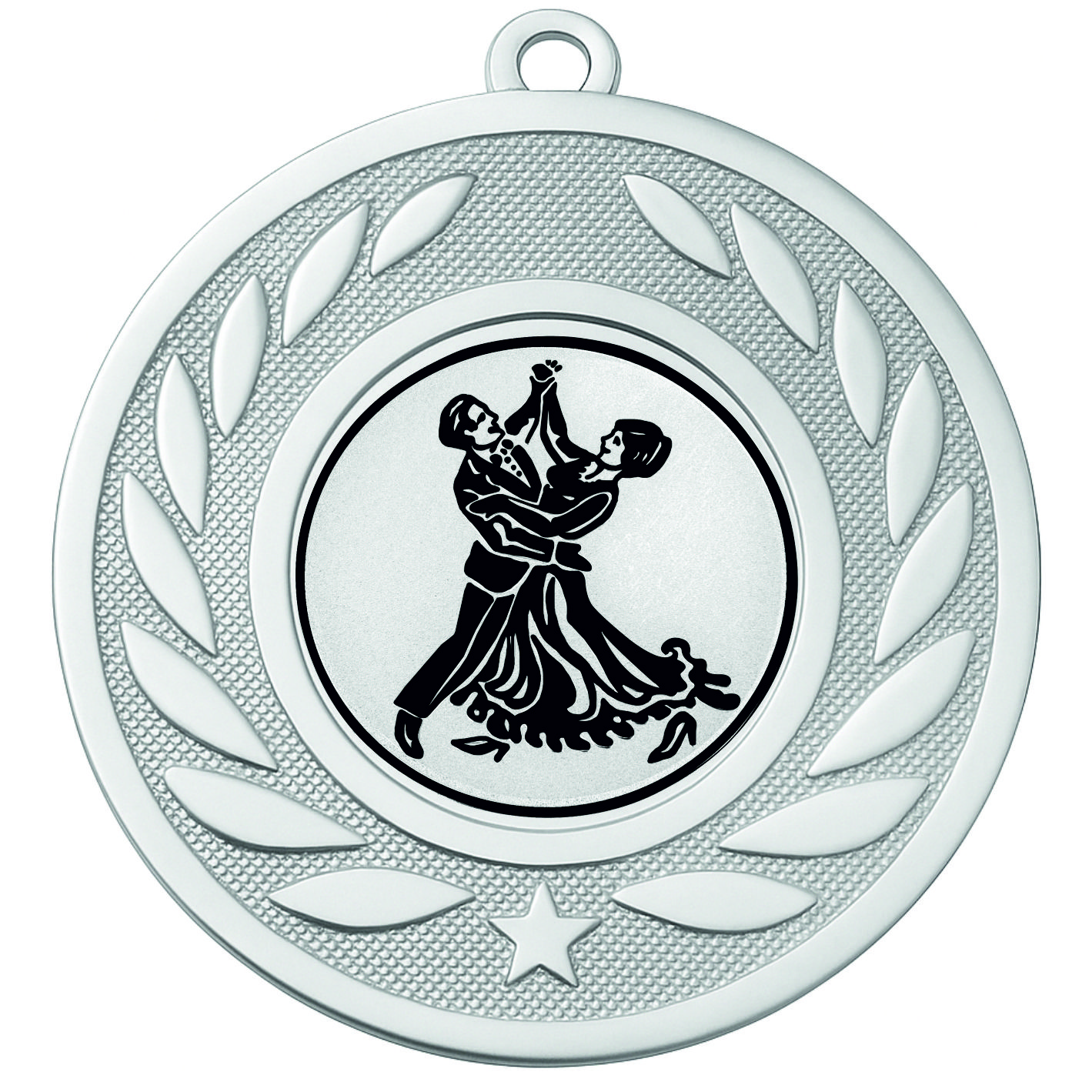Silver Laurel Ballroom Medal - FREE Ribbon - BIE.M9459.02