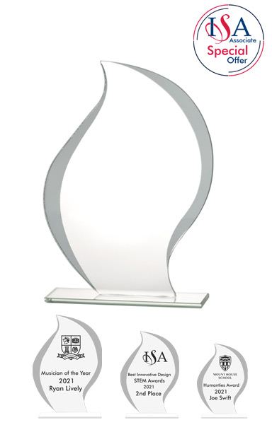 ISA Personalised Flame Glass AWARD - W292