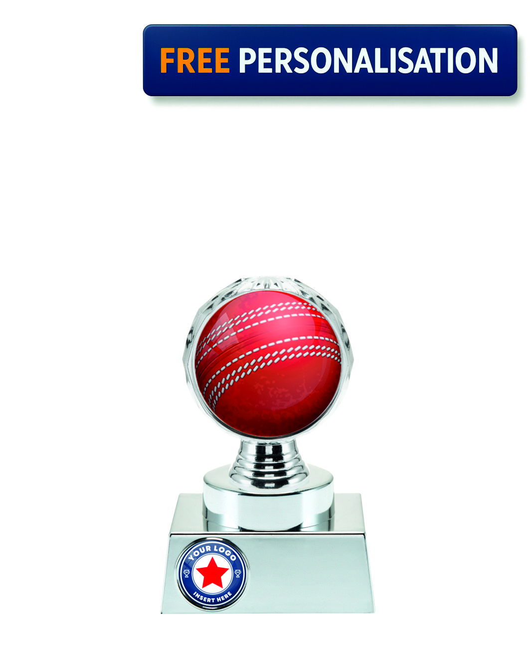 13.5cm SILVER SHINE CRICKET AWARD P514.02 + N31.02