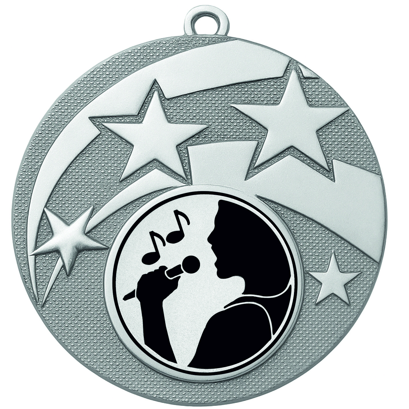 Silver Star Singing Medal -FREE Ribbon -BIE.M9457.02