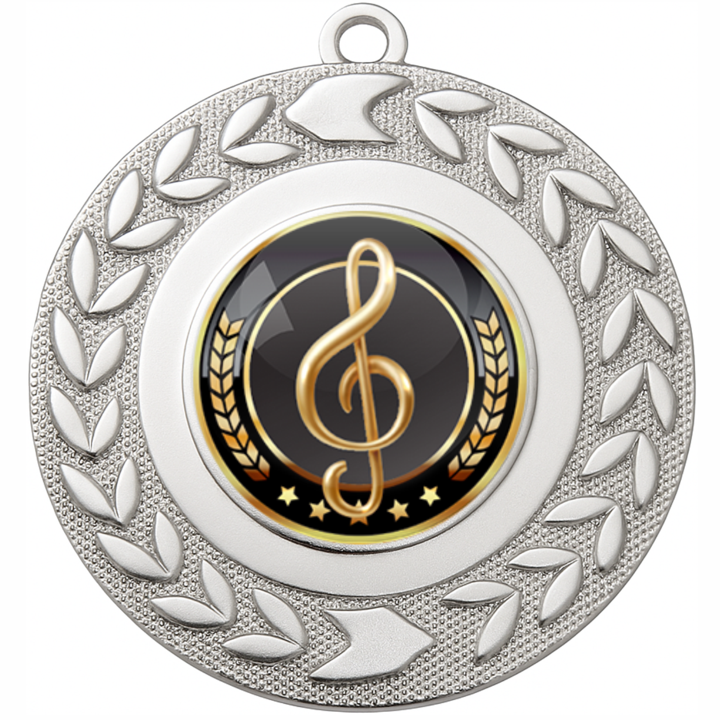 Silver Wreath Colour Music Medal-FREE Ribbon-BIE.M9460.02