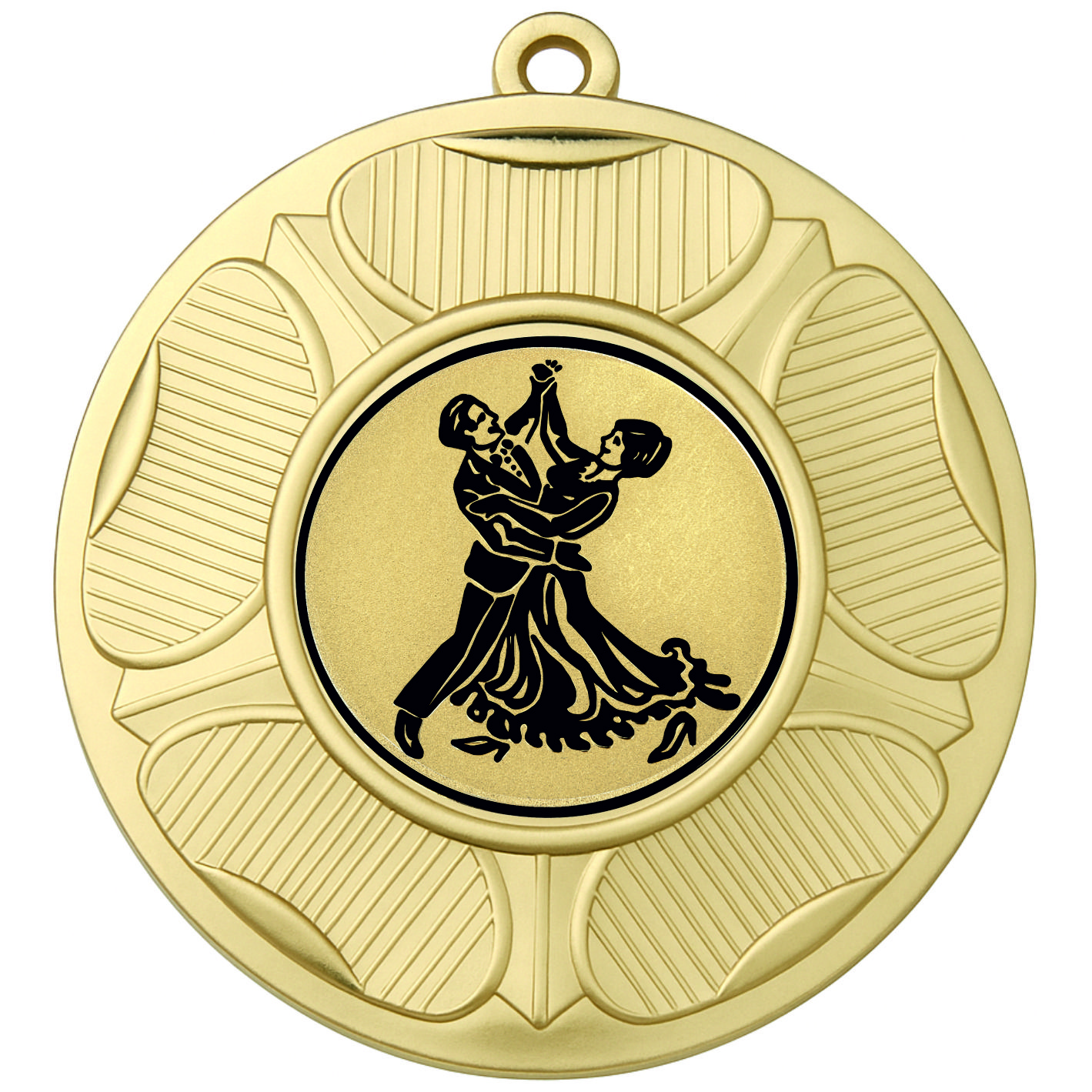 Gold Tudor Rose Ballroom Medal-FREE Ribbon - BIE.M9458.01